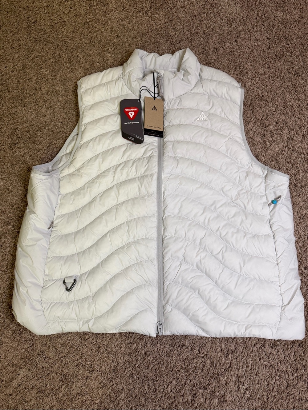 Nike ACG Lava Flow Puffer Vest HV0605-025 Men's XXL Light Grey Therma-FIT ADV